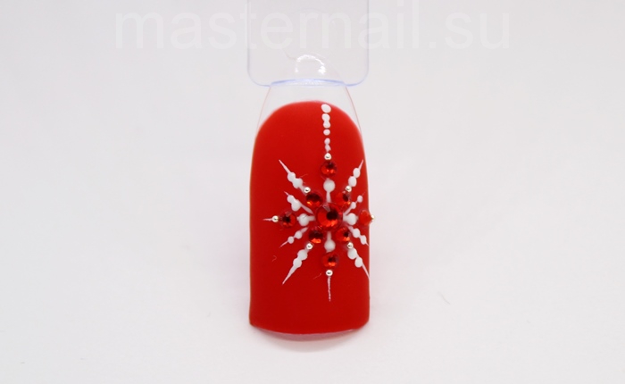 Снежинка из страз на ногтях: инструкция пошагово